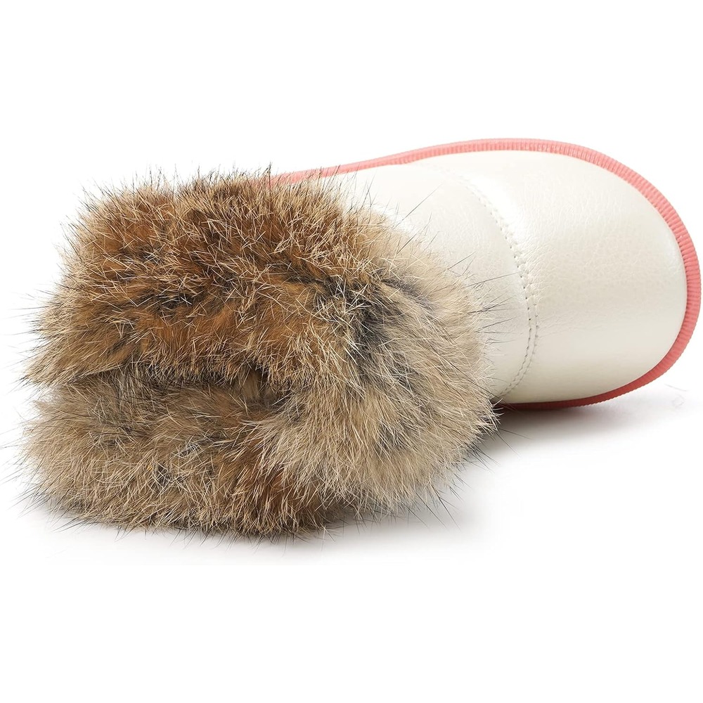 b081mvdjyz 3 Toddler Girls Winter Snow Boots, Warm Faux Fur Lined Outdoor Boots