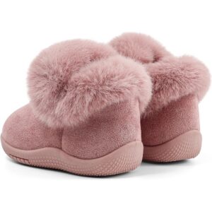 Infant & Toddler Snow Boots, Soft Sole Anti-Slip Faux Fur Winter Booties