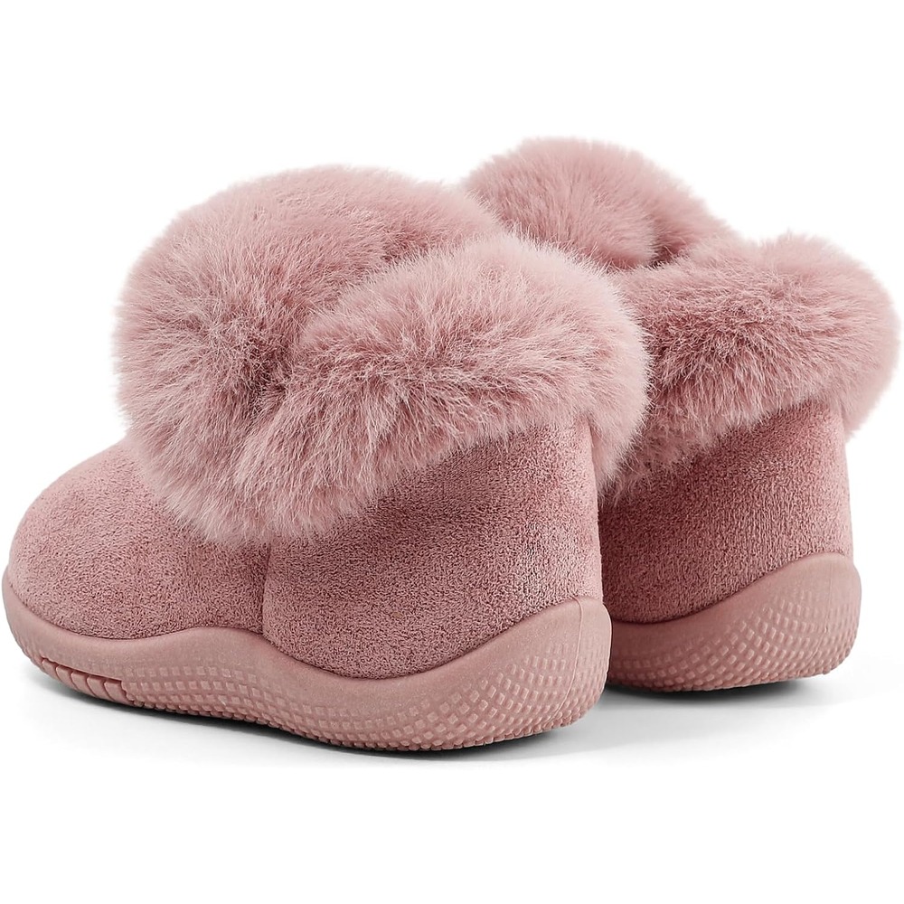 Infant & Toddler Snow Boots, Soft Sole Anti-Slip Faux Fur Winter Booties