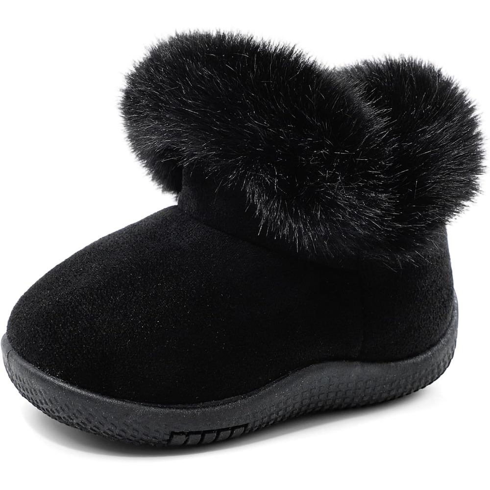 b0fmdrbc2w 8 Infant & Toddler Snow Boots, Soft Sole Anti-Slip Faux Fur Winter Booties